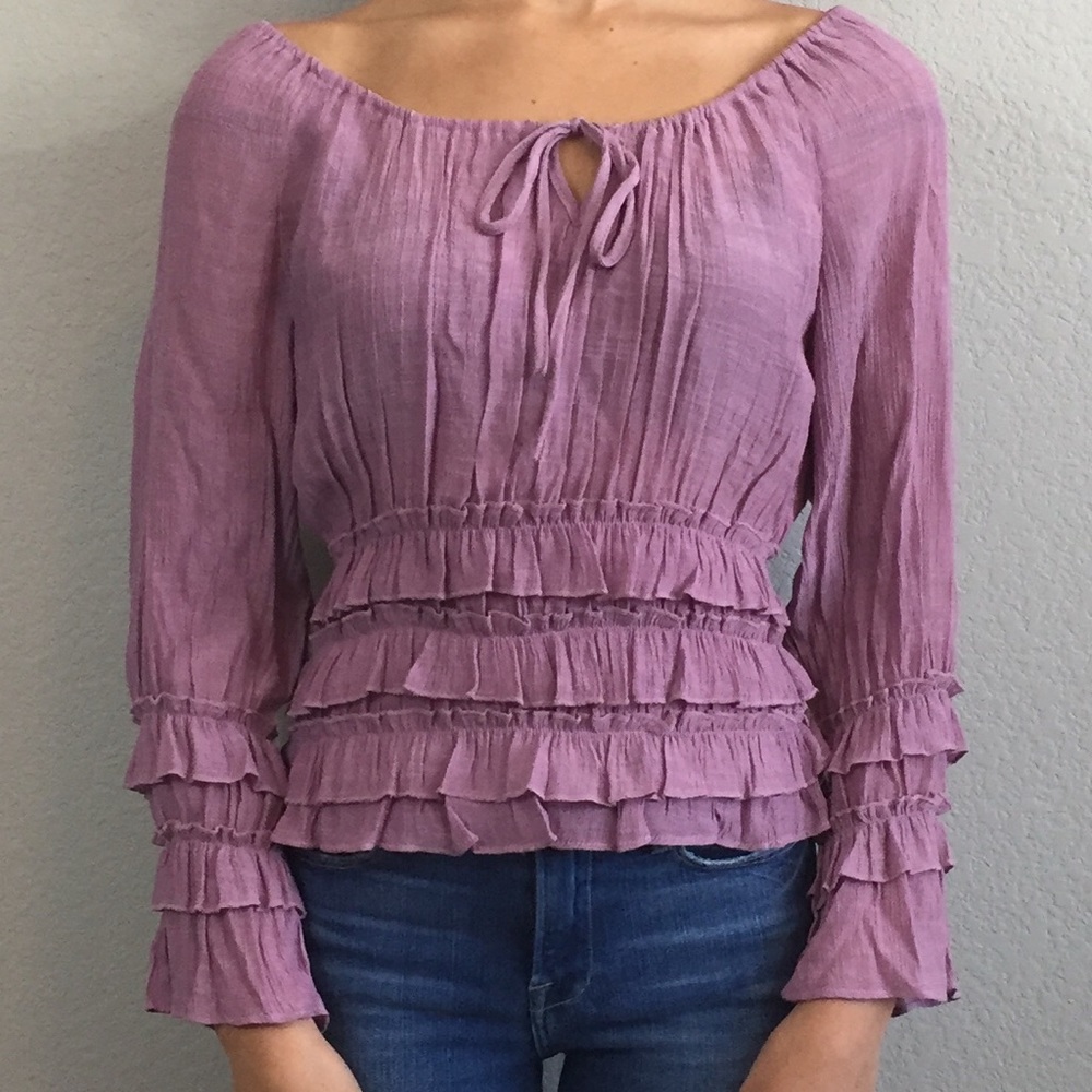 NWOT long sleeved purple top